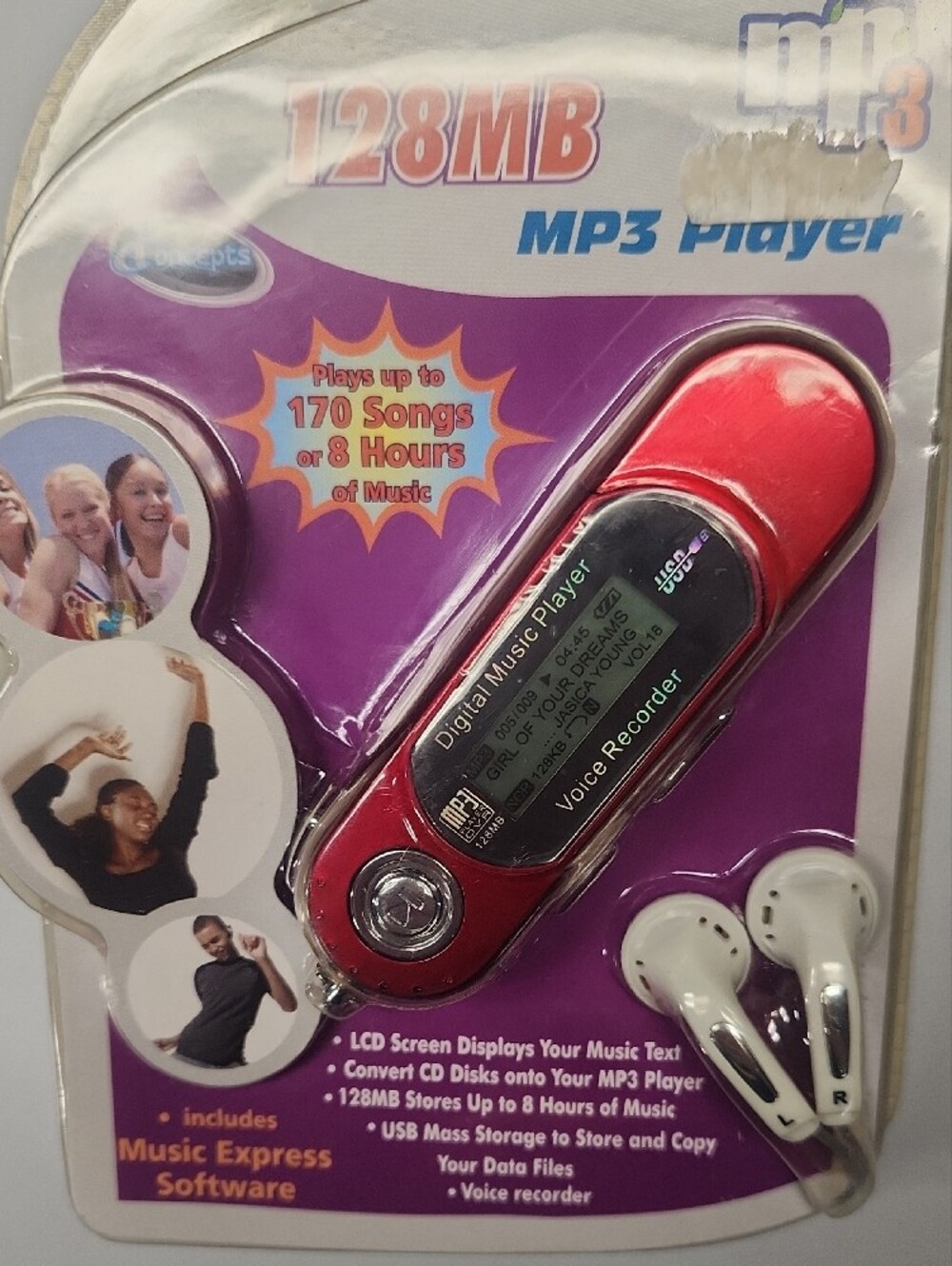 Y2K 128MB Red MP3 Player with Earbuds - Concepts - Vintage - Picture 3 of 4